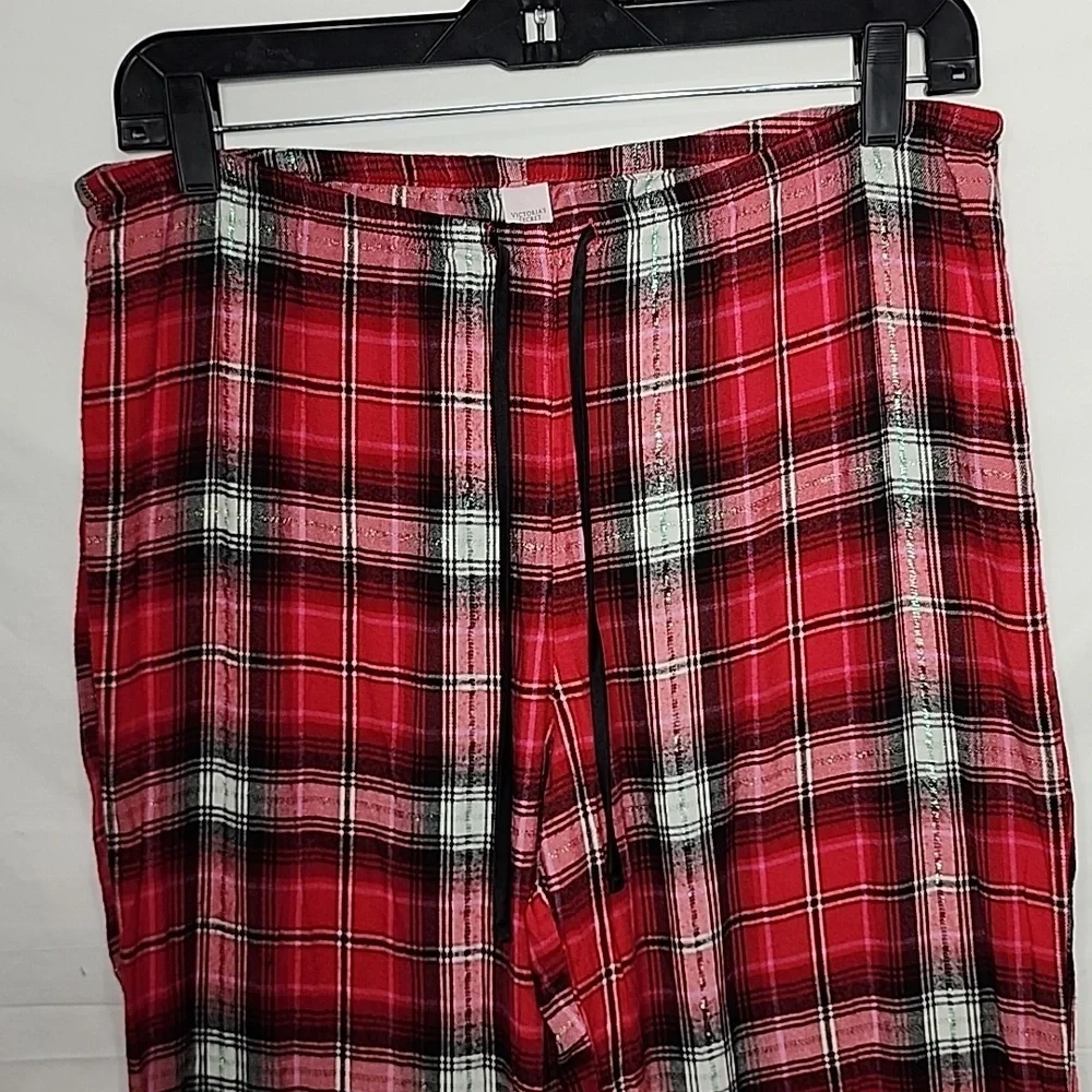 Victoria’s Secret pajama pants Size S‎ Womens red pink sparkle plaid